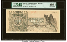 Russia Field Treasury, Northwest Front 1000 Rubles 1919 Pick S210 PMG Gem Uncirculated 66 EPQ. 

HID09801242017

© 2022 Heritage Auctions | All Rights...