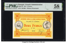 Senegal Gouvernment General de l'Afrique Occidentale Francaise 2 Francs 11.2.1917 Pick 3c PMG Choice About Unc 58. 

HID09801242017

© 2022 Heritage A...