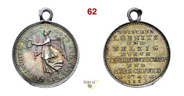 BATTAGLIA DI LÜBNITZ-BELZIG DEL 27 AGOSTO 1813 1813 Opus Loos D/ La Vittoria in volo con corona e spada R/ Scritte Bramsen 2252 Sommer A165/10 Ag g 1,...