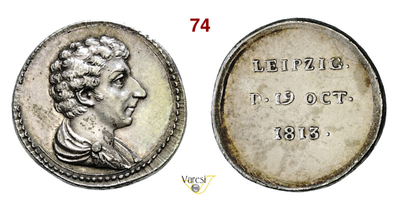 BERNADOTTE, PRINCIPE EREDITARIO DI SVEZIA, A LIPSIA 1813 Opus C. Enhorning D/ Bu...