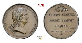 LES ENFANTS D'APOLLON A GRETRY 1814 Opus Gatteaux D/ Busto a d. e dietro una lira R/ Scritta e, in alto, una piccola corona d'alloro Bramsen 1418 Ae m...