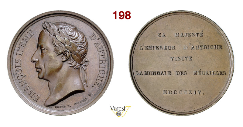 L'IMPERATORE D'AUSTRIA VISITA LA ZECCA DI PARIGI 1814 Opus Gayrard D/ Busto laur...