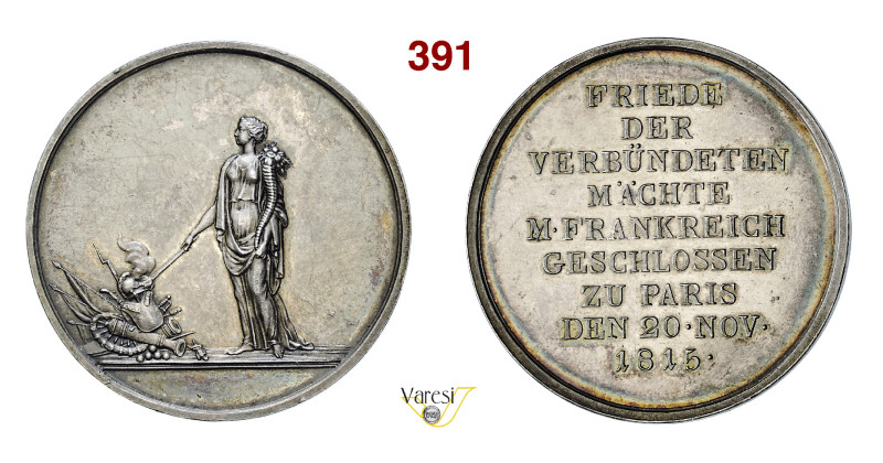 PACE DI PARIGI 1815 Opus non indicato D/ Personificazione della Francia stante c...