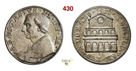 ANASTASIO III (911-913) Medaglia di restituzione ad opera di Giovanni Battist a Pozzo s.d. (XVIII Sec.) Ae argentato mm 42 BB