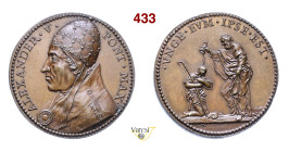 ALESSANDRO V (1409-1410) Medaglia di restituzione ad opera di Ferdinand De Saint-Urbain s.d. (XVIII Secolo) Ae mm 40 SPL