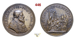 CLEMENTE VII (1523-1534) Medaglia di restituzione ad opera di Girolamo Paladino 1525 (XVII Secolo) Modesti 283 Ae fusione mm 43 SPL
