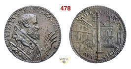 SISTO V (1585-1590) A. V (Fusione antica, XVII-XVIII Secolo) Modesti 865 Ae mm 40 BB