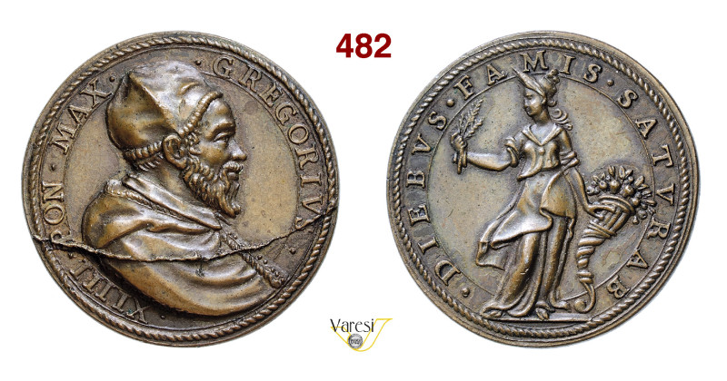 GREGORIO XIV (1590-1591) s.d. (Conio Mazio del XIX Secolo ?) Modesti 917 Ae mm 3...