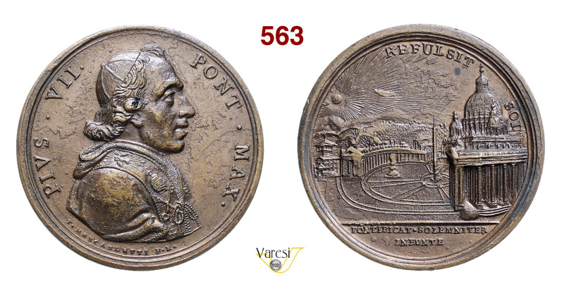 PIO VII (1799-1823) s.d. Ae mm 39 SPL