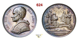 LEONE XIII (1878-1903) A. V, 1882 Ag mm 44 • Hairlines; bella patina, colpetti SPL