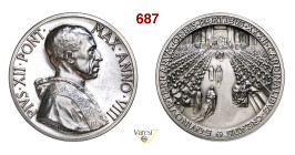 PIO XII (1939-1958) A. VIII Ag mm 44 • Lievi hairlines q.FDC