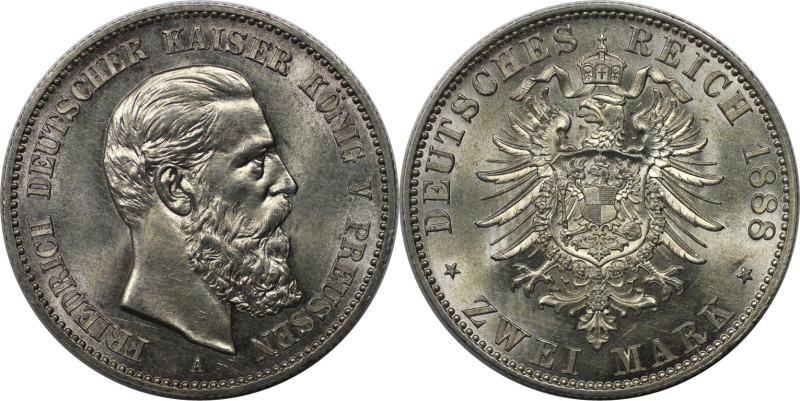 Deutsche Münzen und Medaillen ab 1871, REICHSSILBERMÜNZEN, Preußen. Friedrich II...