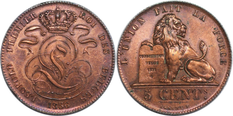 Europäische Münzen und Medaillen, Belgien / Belgium. Leopold I. (1832-1865). 5 C...