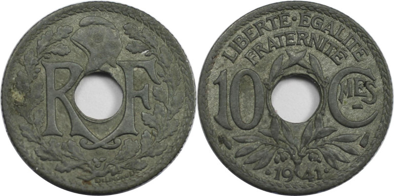 Europäische Münzen und Medaillen, Frankreich / France. 10 Centimes 1941. Zink. K...