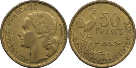 Europäische Münzen und Medaillen, Frankreich / France. 50 Francs 1953. Aluminium-Bronze. KM 918.1. Vorzüglich