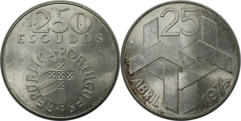 Europäische Münzen und Medaillen, Portugal. Nelkenrevolution. 250 Escudos 1976. ...