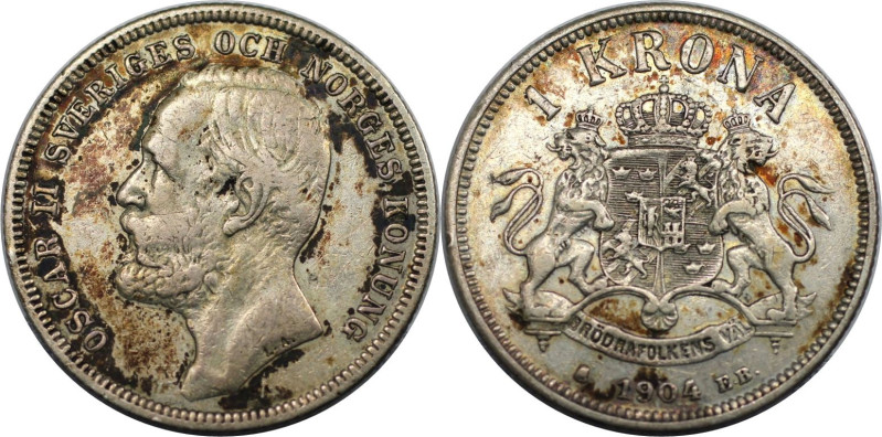 Europäische Münzen und Medaillen, Schweden / Sweden. Oskar II. (1872-1907). 1 Kr...