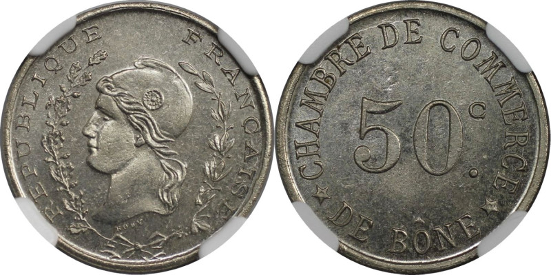 Weltmünzen und Medaillen, Algerien / Algeria. 50 Centimes 1915. Chambre de Comme...