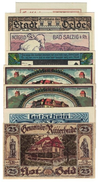 Banknoten, Deutschland / Germany, Lots und Sammlungen. Notgeld. Juist, Hannover....