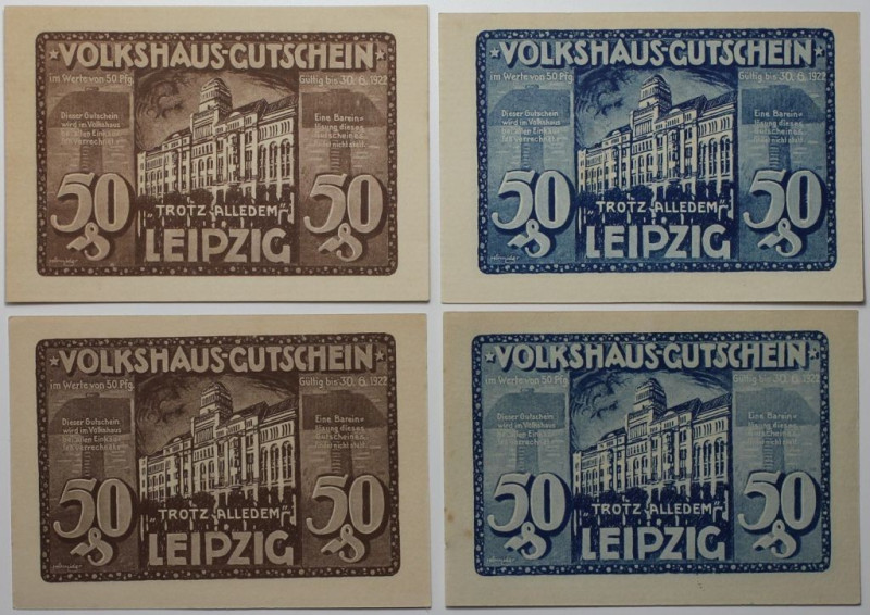 Banknoten, Deutschland / Germany, Lots und Sammlungen. Notgeld Leipzig, Sachsen....