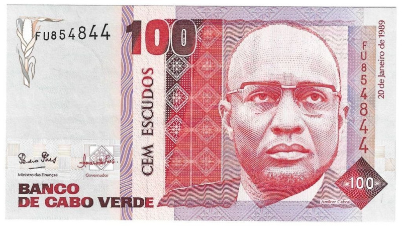 Banknoten, Kap Verde / Cape Verde. 100 Escudos 1989. Pick 57a. I