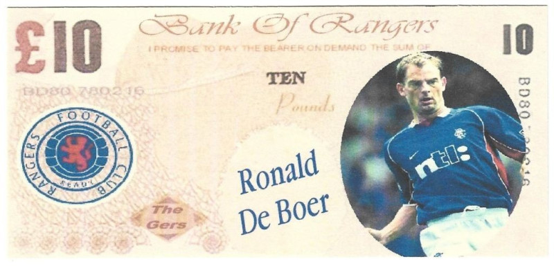 Banknoten, Fantasy Spielgeld / Fantasy play money. Serie Fußballhelden - Ronald ...