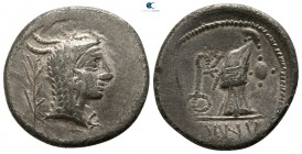 Eastern Europe. Imitations of Roman Republican. Eravisci circa 50-20 BC. Imitating L. Roscius Fabatus of circa 62 BC. Denarius AR
