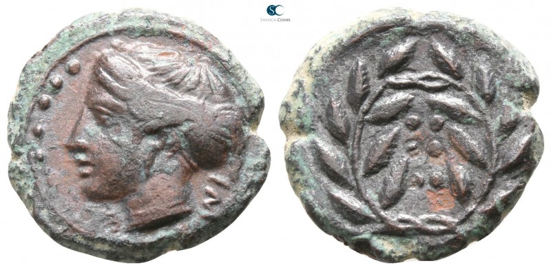 Sicily. Himera circa 420-407 BC. 
Hemilitron Æ

15mm., 3,54g.

IME, head of...