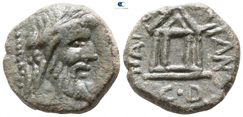 Sicily. Panormos circa 60-33 BC. 
Bronze Æ

18mm., 8,00g.

Laureate head of...