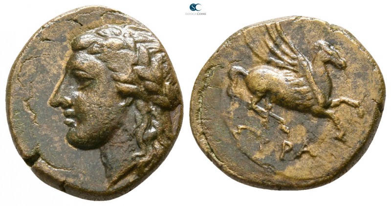 Sicily. Syracuse. Agathokles 317-289 BC. 
Bronze Æ

15mm., 3,41g.

Laureate...