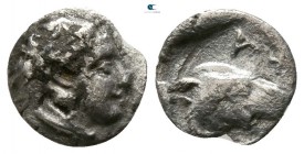 Kings of Macedon. Aigai. Archelaos 36 BC-AD 17. Hemiobol AR