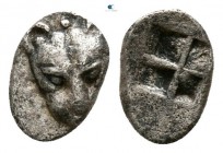Macedon. Akanthos 500-470 BC. Obol AR