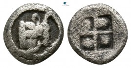 Macedon. Akanthos circa 470-430 BC. Hemiobol AR