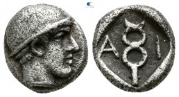 Thrace. Ainos 464-454 BC. Diobol AR