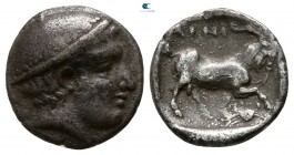 Thrace. Ainos circa 408-406 BC. Diobol AR