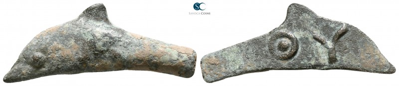 Scythia. Olbia circa 437-410 BC. 
Cast coinage Æ

26mm., 1,76g.

Leaping do...