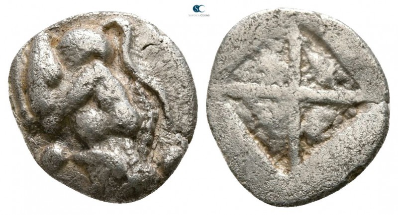 Thraco Macedonian Region. Siris circa 525-480 BC. 
1/8 Stater AR

9mm., 0,96g...