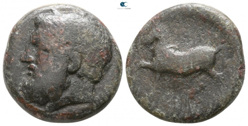 Thessaly. Gyrton 400-344 BC. 
Trichalkon Æ

18mm., 7,42g.

Laureate head of...