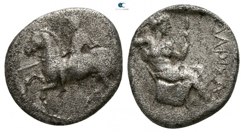Thessaly. Larissa circa 440-400 BC. 
Trihemiobol AR

12mm., 1,60g.

Horsema...