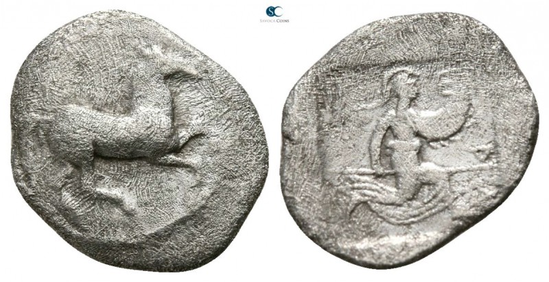 Thessaly. Perrhaebi circa 480-400 BC. 
Obol AR

11mm., 0,81g.

Horse gallop...