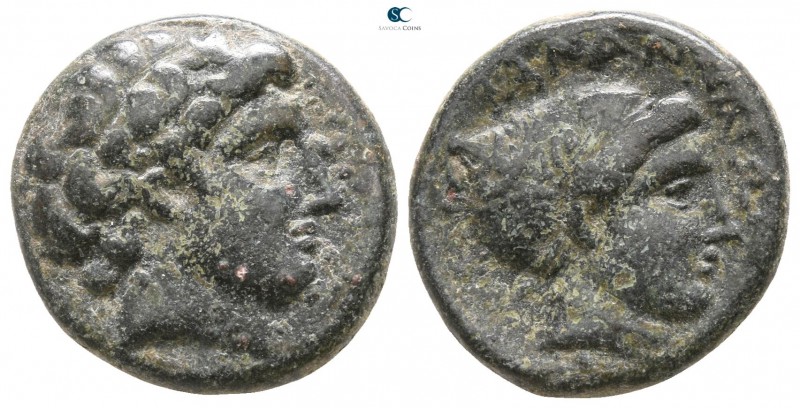 Thessaly. Phalanna circa 320-200 BC. 
Bronze Æ

15mm., 4,85g.

Male head ri...