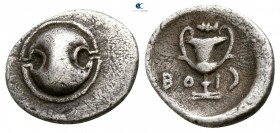 Boeotia. Federal Coinage circa 395-340 BC. Obol AR