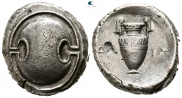 Boeotia. Thebes. ΔΑΙΜ-, magistrate 395-368 BC. Stater AR