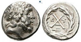 Achaia. Achaian League. Patrae 195-188 BC. Triobol AR