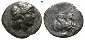 Mysia. Lampsakos circa 400-330 BC. Diobol AR
