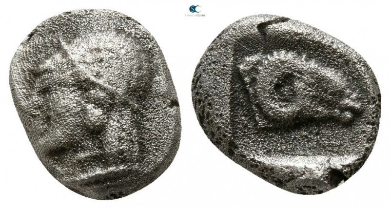 Troas. Kebren circa 500-400 BC. 
Diobol AR

8mm., 1,11g.

Archaic female he...