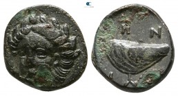 Aeolis. Gyrneion circa 306 BC. Bronze Æ