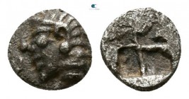 Ionia. Kolophon  circa 525-500 BC. Tetartemorion AR