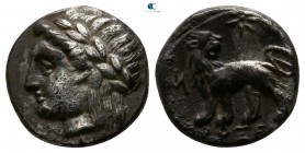 Ionia. Miletos . ΠΡΟΞΕΝΟΣ (Proxenos), magistrate circa 340-325 BC. Hemidrachm AR