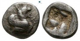Ionia. Teos circa 550-540 BC. Tritartemorion AR